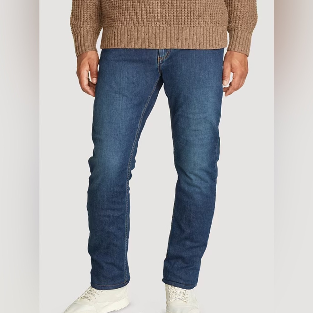 Eddie Bauer Men’s 32X30 Voyager Flex Fleece Lined Straight Fit Insulated Jeans‎